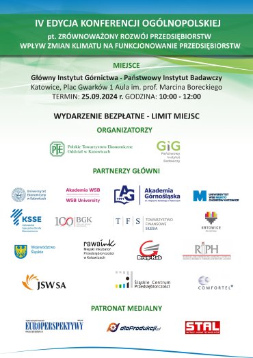 „ZRÓWNOWAŻONY ROZWÓJ PRZEDSIĘBIORSTW. WPŁYW ZMIAN KLIMATU NA FUNKCJONOWANIE PRZEDSIĘBIORSTW”